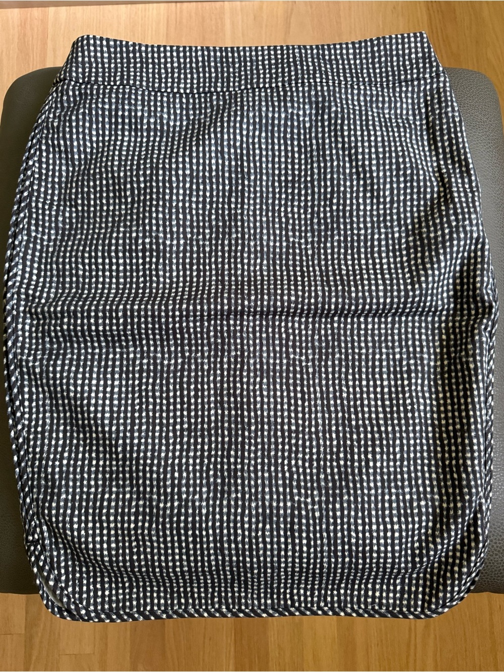 NWOT LOFT Blue Plaid Straight Flat Front Lined Pencil Skirt - 0